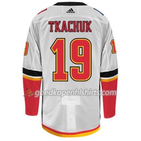 Calgary Flames MATTHEW TKACHUK 19 Adidas Wit Authentic Shirt - Mannen